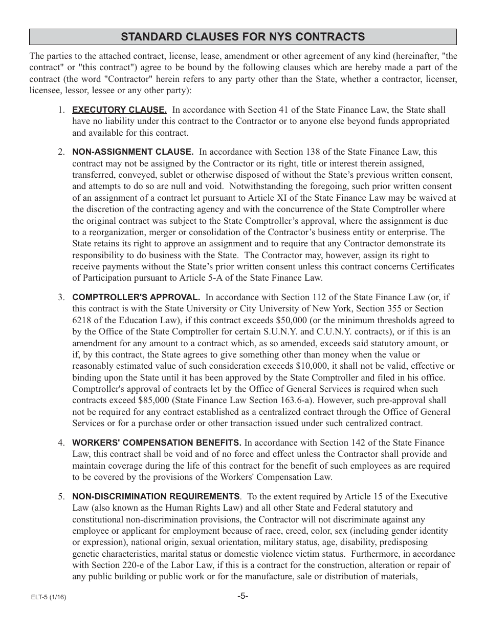 Form ELT-5 Lender Application for Participation in the Electronic Lien Transfer Program - New York, Page 5