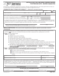 Form MV-664.1MP Download Fillable PDF or Fill Online Application for a ...