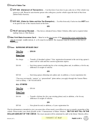 Form MV-843 Transfer of Ownership When the Vehicle Owner Is Deceased - New York, Page 2