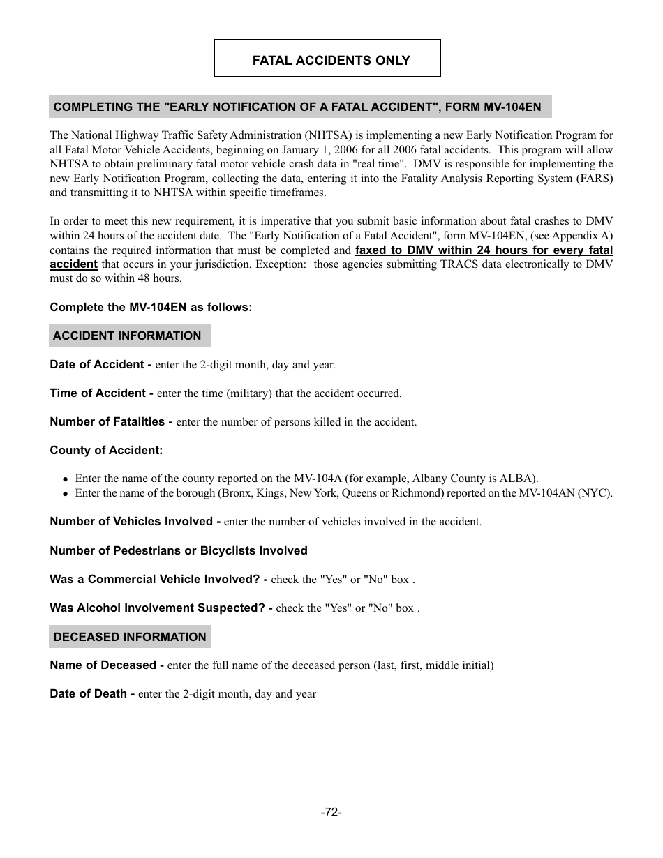 Instructions for Form MV-104EN, MV-104D ###### - New York, Page 2