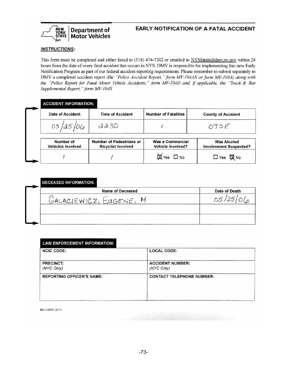 Instructions for Form MV-104EN, MV-104D ###### - New York, Page 3