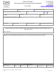 Document preview: Form 07-006 Personal Expense Reimbursement Request - Oregon