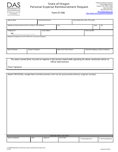 Form 07-006  Printable Pdf