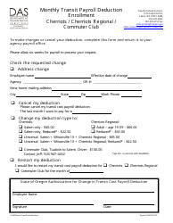 Monthly Transit Payroll Deduction Enrollment Cherriots/Cherriots Regional/Commuter Club - Oregon, Page 2