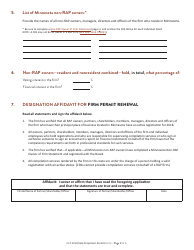 Rap Firm and Sole Proprietor Permit Renewal - Minnesota, Page 3