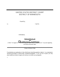Document preview: Memorandum of Law - Minnesota