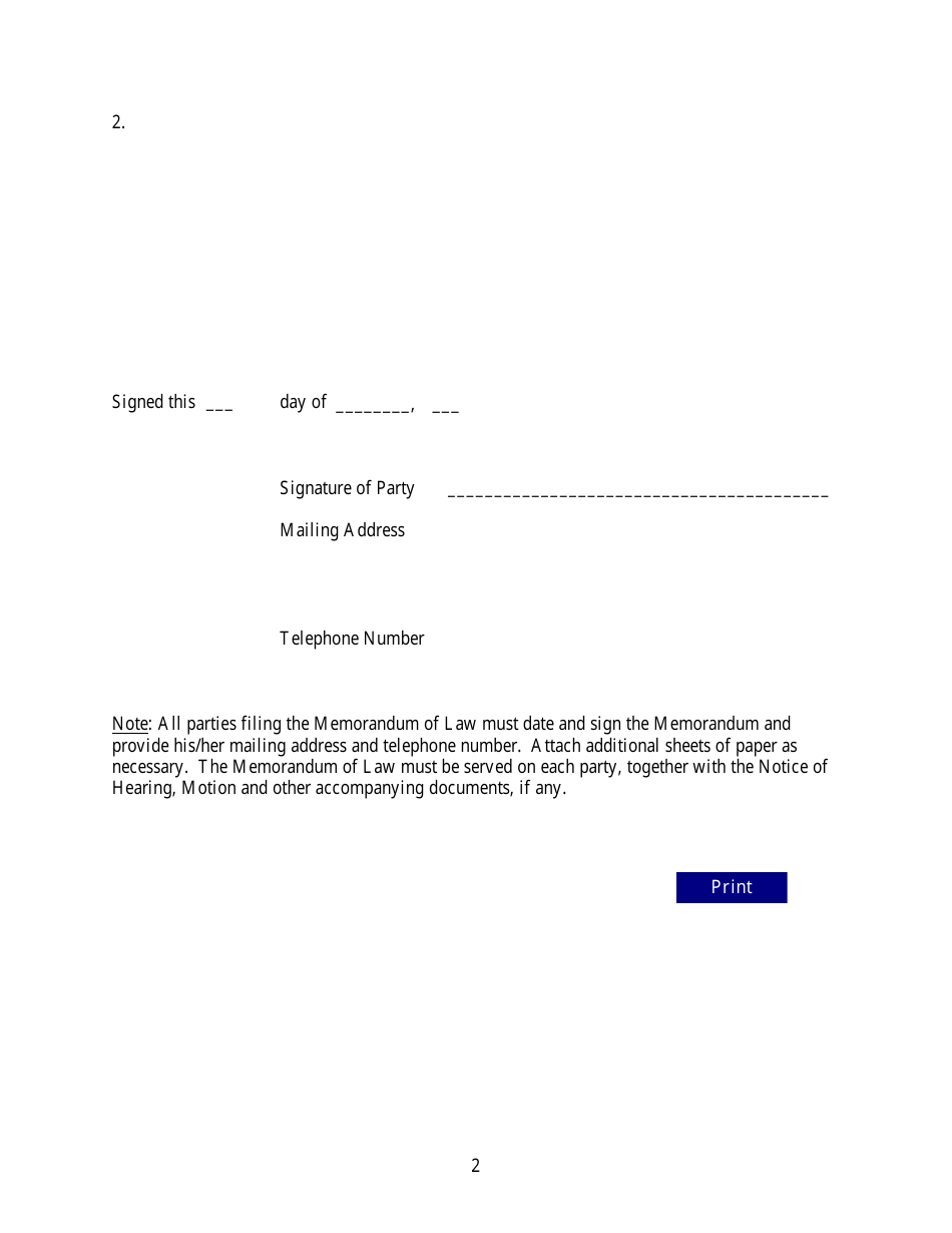 Memorandum of Law - Minnesota, Page 2