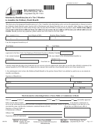 Document preview: Form F560 Selection by Beneficiary(Ies) of a Tier 2 Member to Annuitize the Ordinary Death Benefit - New York City