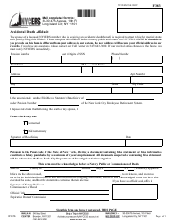 Form F383 Accidental Death Affidavit - New York City