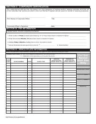 Form PV-0105 Rental Company Initial Enrollment Application - New York City, Page 2