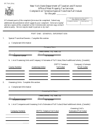 Form RP-7141 Complaint on Tentative Special Franchise Full Values - New York
