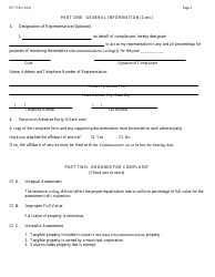 Form RP-7143 Complaint on Tentative Telecommunications Ceiling - New York, Page 2