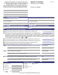 Form UC-514 Report of Changes Form - Arizona, Page 2