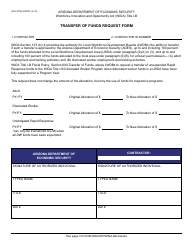 Document preview: Form WIO-1075A Transfer of Funds Request Form - Arizona
