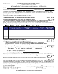 Form UB-106-A-FF Weekly Claim for Unemployment Insurance (Ui) Benefits - Arizona