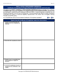 Form WIO-1031A FORFF Training Program Credential Checklist - Arizona, Page 2