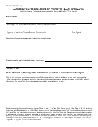 Form PPP-1127A FORFF Authorization for Disclosure of Protected Health Information - Arizona, Page 2