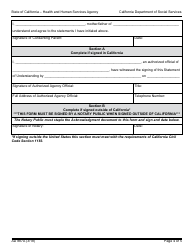 Form AD887A Statement of Understanding Independent Adoptions Program - Parent Who Did Not Give Physical Custody (Non-custodial Parent) of the Child to the Petitioner(S) - California, Page 4