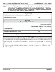 Form AD887B Statement of Understanding Independent Adoptions Program - Alleged Father - California, Page 4
