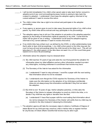 Form AD900 Statement of Understanding Independent Adoptions Program - Parent Who Gave Physical Custody (Custodial Parent) of the Indian Child to the Petitioner(S) - California, Page 4