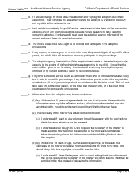 Form AD927 Statement of Understanding Independent Adoptions Program - Parent Who Places the Indian Child With the Prospective Adoptive Parent(S) - California, Page 4
