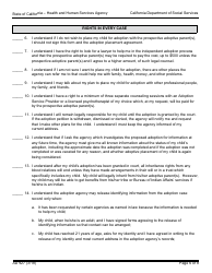 Form AD927 Statement of Understanding Independent Adoptions Program - Parent Who Places the Indian Child With the Prospective Adoptive Parent(S) - California, Page 6
