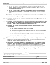 Form AD927 Statement of Understanding Independent Adoptions Program - Parent Who Places the Indian Child With the Prospective Adoptive Parent(S) - California, Page 7