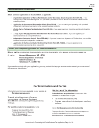 Instructions for Form DR-1 Florida Business Tax Application - Florida, Page 9