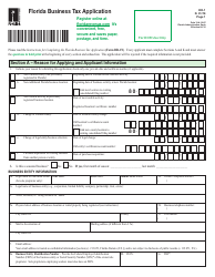 Form DR-1 Florida Business Tax Application - Florida