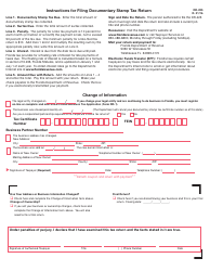 Form DR-225 Documentary Stamp Tax Return for Registered Taxpayers&#039; Unrecorded Documents - Florida, Page 2