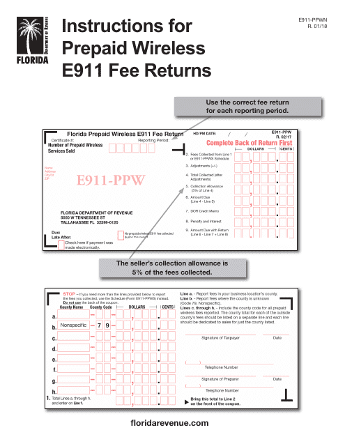 Form E911-PPW  Printable Pdf