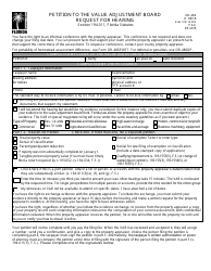Form DR-486 Petition to Value Adjustment Board - Request for Hearing - Florida