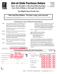 Document preview: Form DR-15MO Out-of-State Purchase Return - Florida