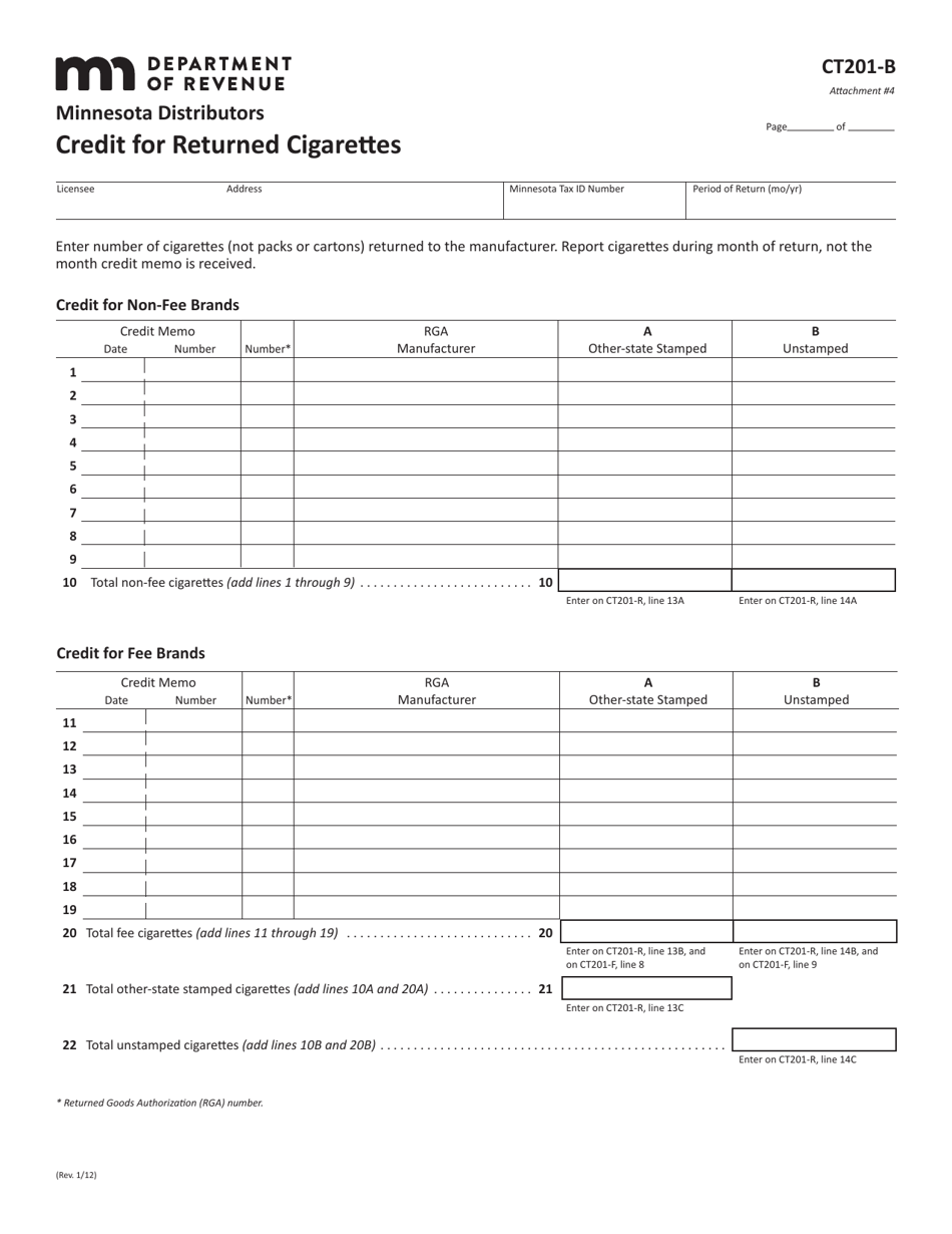 Form CT201-B - Fill Out, Sign Online And Download Fillable PDF ...