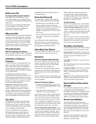 Form CT301 Tobacco Tax Monthly Return - Minnesota, Page 2