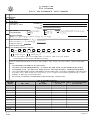 Form DS-63 Education Allowance Questionnaire, Page 2
