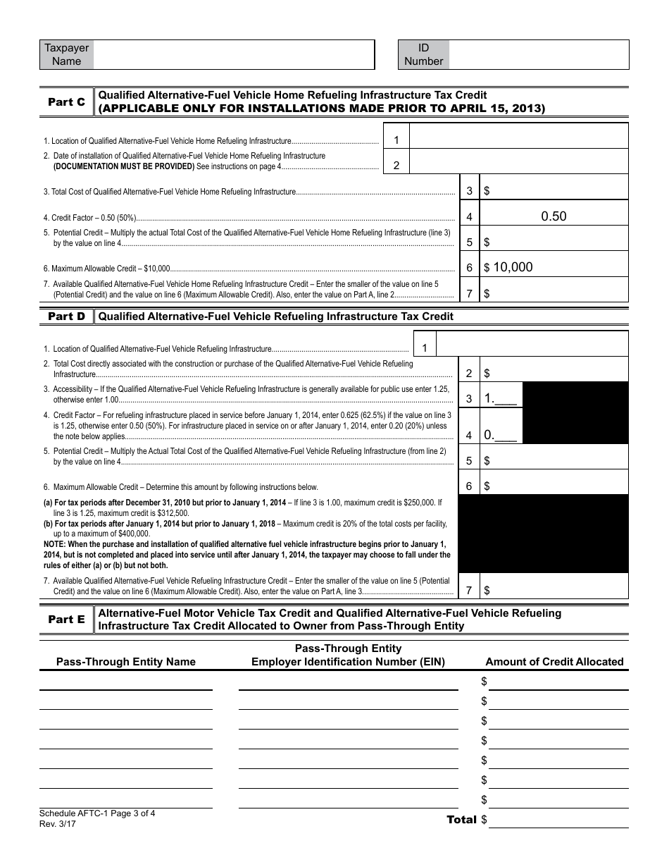Schedule AFTC-1 Alternative-Fuel Tax Credit for Periods After January 1, 2015 - West Virginia, Page 3