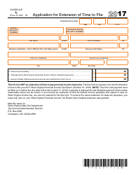 Form IT-140 Schedule L &quot;Application for Extension of Time to File&quot; - West Virginia, 2017