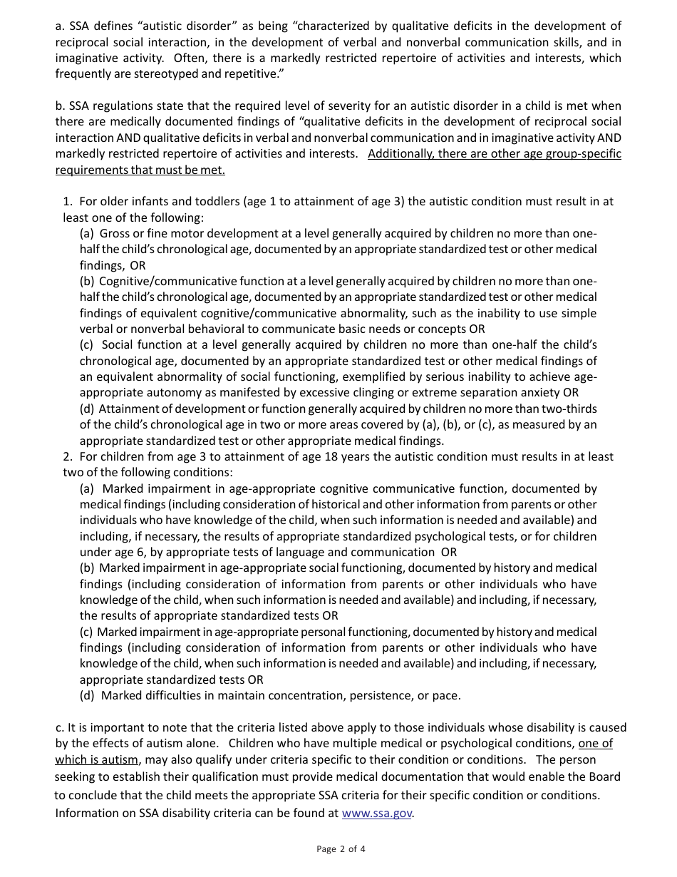 Application Form for Approval of Qualified Trust for Children With Autism Form - West Virginia Children With Autism Trust Board - West Virginia, Page 2