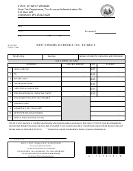 Form WV/SEV-400 Severance Tax - Estimate - West Virginia