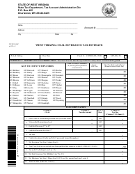 Document preview: Form WV/SEV-400c Coal Severance Tax Estimate - West Virginia