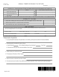 Form WV/SEV-401t &quot;Annual Timber Severance Tax Return&quot; - West Virginia, Page 2