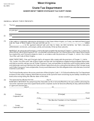 Document preview: Form WV/SEV-nrt-Bond 2 Nonresident Timber Severance Tax Surety Bond - West Virginia