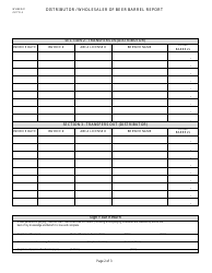 Form WV/BER-01 Distributor / Wholesaler of Beer Barrel Report - West Virginia, Page 2