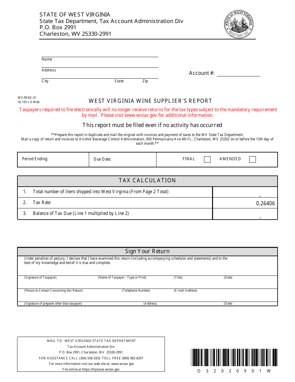 Wv Raffle Reporting Forms.pdf Form WV/WNE-01 - Fill Out, Sign Online and Download Printable PDF, West ...