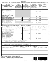Form WV/BOT-301e Annual Business &amp; Occupation Tax Return for Electric Power - West Virginia, Page 2