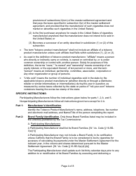 Instructions for State of West Virginia Certification of Tobacco Product Manufacturers - West Virginia, Page 4