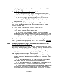 Instructions for State of West Virginia Certification of Tobacco Product Manufacturers - West Virginia, Page 6
