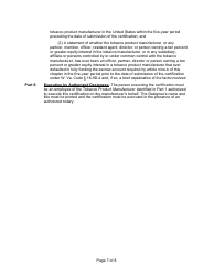 Instructions for State of West Virginia Certification of Tobacco Product Manufacturers - West Virginia, Page 7