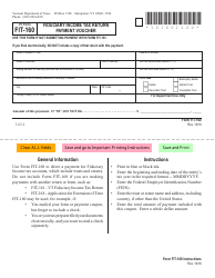 Document preview: VT Form FIT-160 Fiduciary Income Tax Return Payment Voucher - Vermont